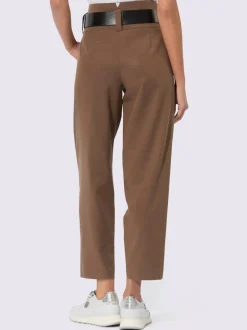 Pantalon paperbag avec ceinture et poches latérales