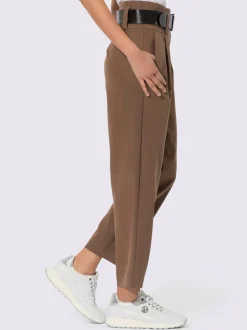 Pantalon paperbag avec ceinture et poches latérales