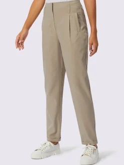 Pantalon paperbag en lyocell avec ourlet à revers fixe
