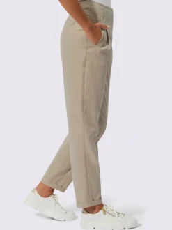 Pantalon paperbag en lyocell avec ourlet à revers fixe