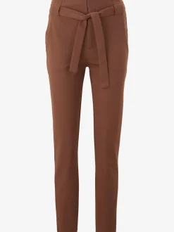 Pantalon paperbag fluide avec poches latérales confortables