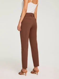 Pantalon paperbag fluide avec poches latérales confortables