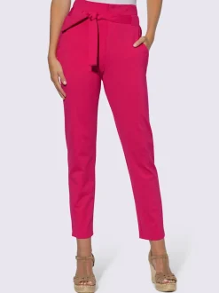 Pantalon paperbag fluide avec poches latérales confortables