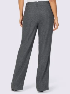 Pantalon plissé bel aspect chiné