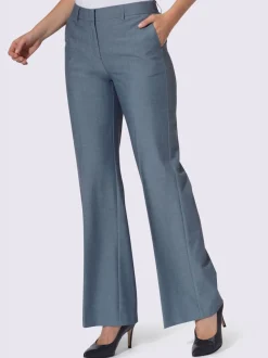 Pantalon plissé plis repassés, effet affinant