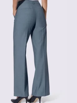 Pantalon plissé plis repassés, effet affinant
