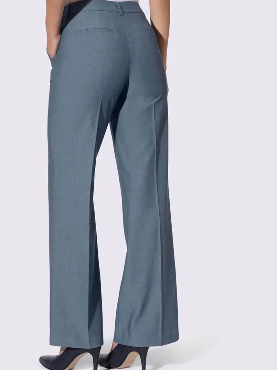 Pantalon plissé plis repassés, effet affinant
