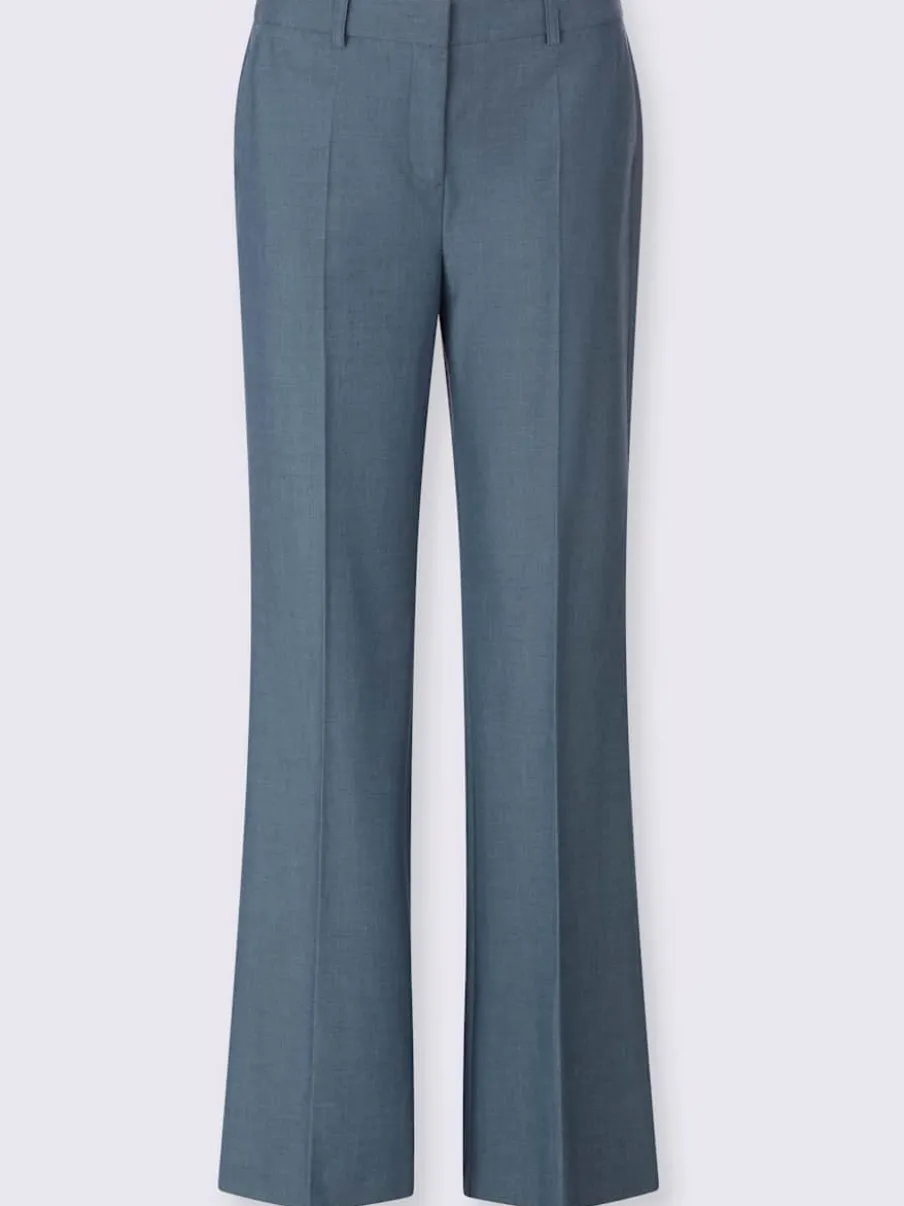 Pantalon plissé plis repassés, effet affinant