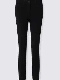 Pantalon 5 poches petites pierres brillantes fantaisie