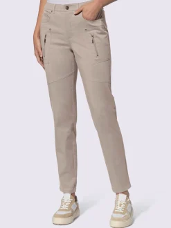 Pantalon 5 poches ultra-doux avec poches zippées raffinées
