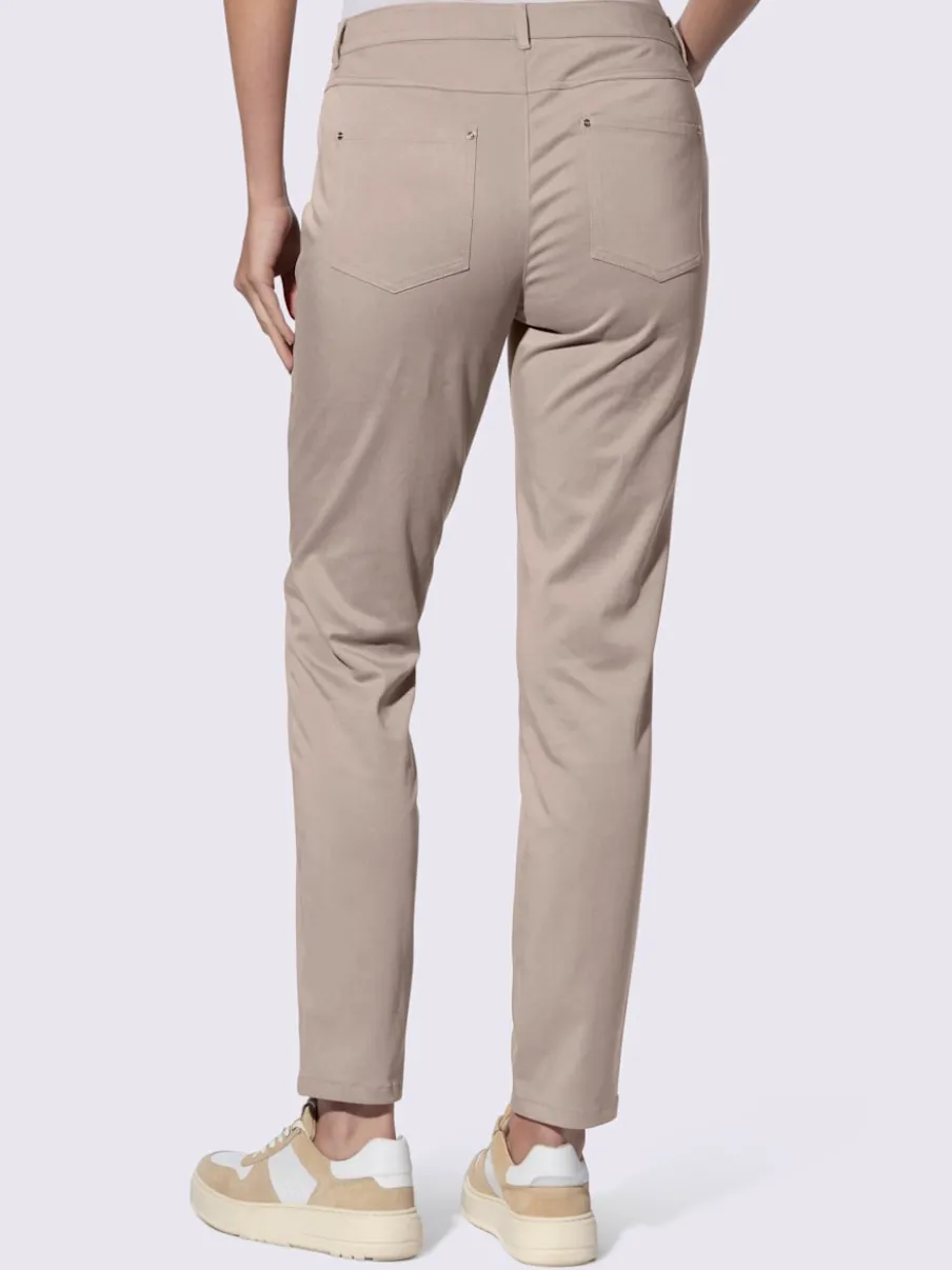 Pantalon 5 poches ultra-doux avec poches zippées raffinées