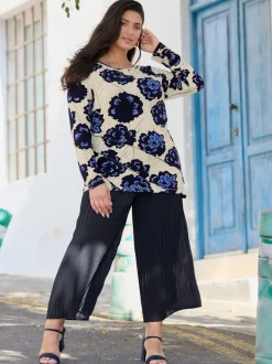 Pantalon 7/8 qualité plissée tendance