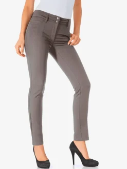 Pantalons ajustés à effet ventre plat avec poches