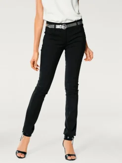 Pantalons ajustés à effet ventre plat avec poches