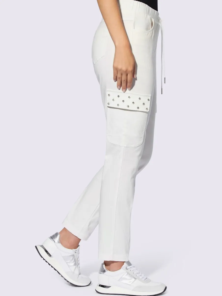 Pantalons avec ceinture élastique et poches cargo pratiques