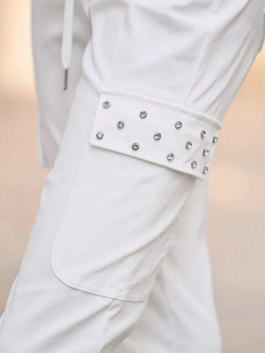 Pantalons avec ceinture élastique et poches cargo pratiques
