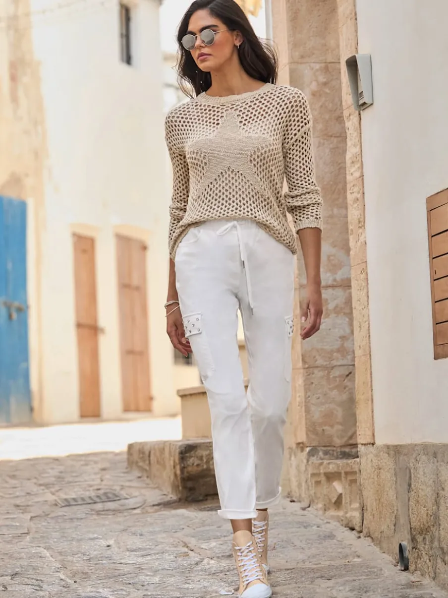Pantalons avec ceinture élastique et poches cargo pratiques