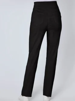 Pantalons avec large ceinture élastique et poches arrondies