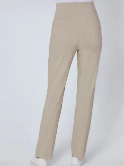Pantalons avec large ceinture élastique et poches arrondies