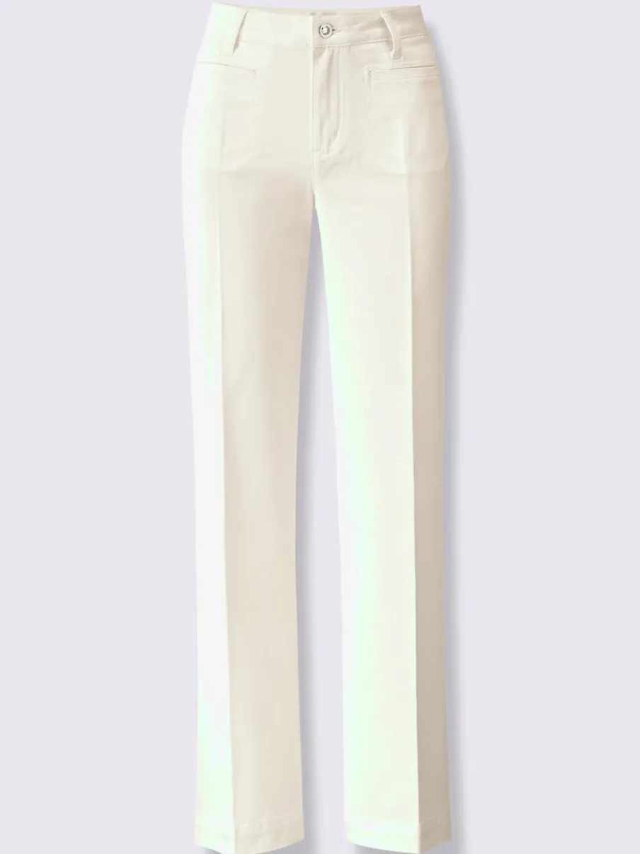Pantalons bootcut en coton doux avec poches pratiques
