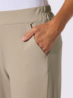 Pantalons à boucle décorative avec poches et élasticité