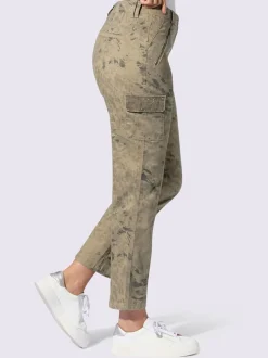 Pantalons cargo en coton extensible à poches pratiques
