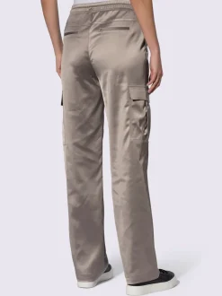 Pantalons cargo satin confortables avec poches pratiques ajustés