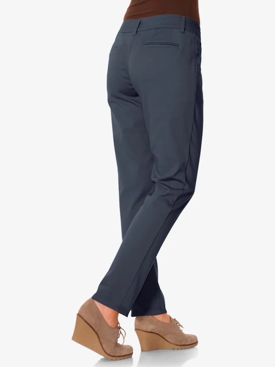 Pantalons chinos confortables avec poches fendues faciles à associer