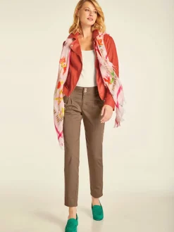 Pantalons chinos confortables avec poches fendues faciles à associer