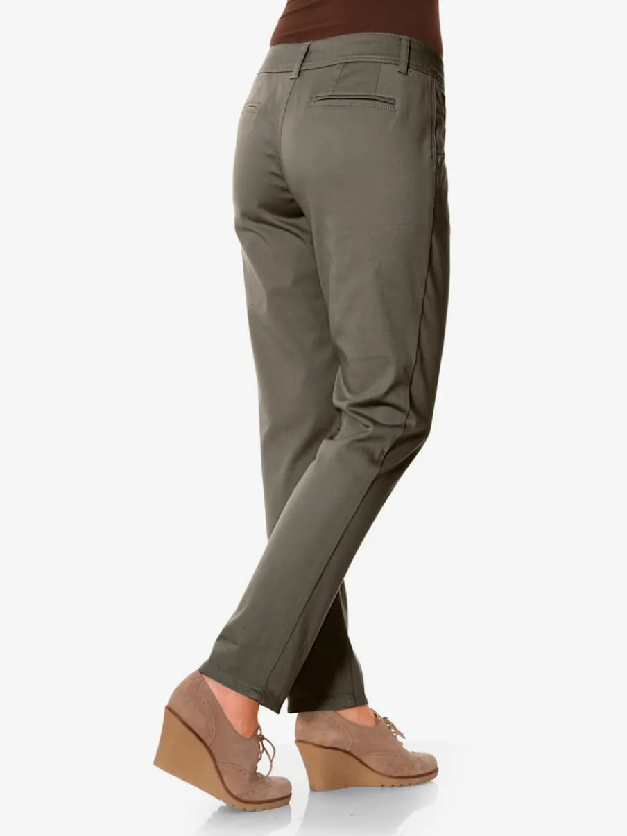 Pantalons chinos confortables avec poches fendues faciles à associer