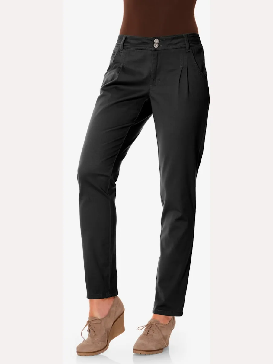 Pantalons chinos confortables avec poches fendues faciles à associer