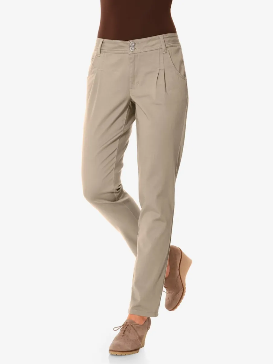 Pantalons chinos confortables avec poches fendues faciles à associer
