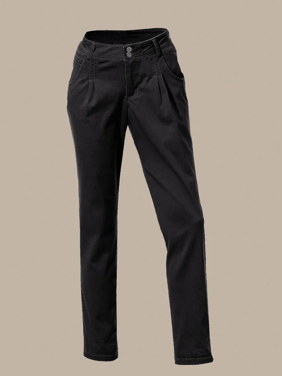 Pantalons chinos confortables avec poches fendues faciles à associer
