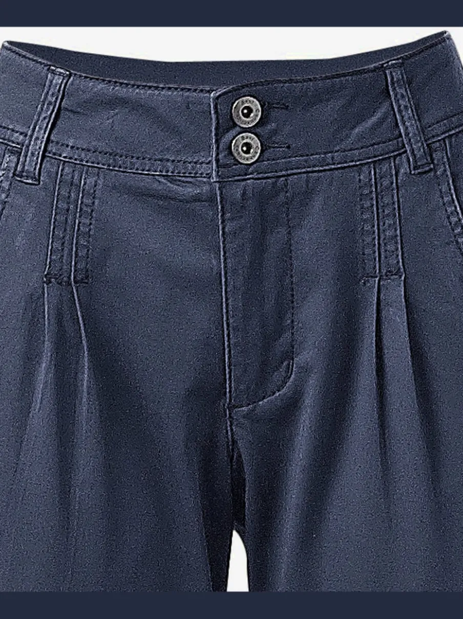Pantalons chinos confortables avec poches fendues faciles à associer