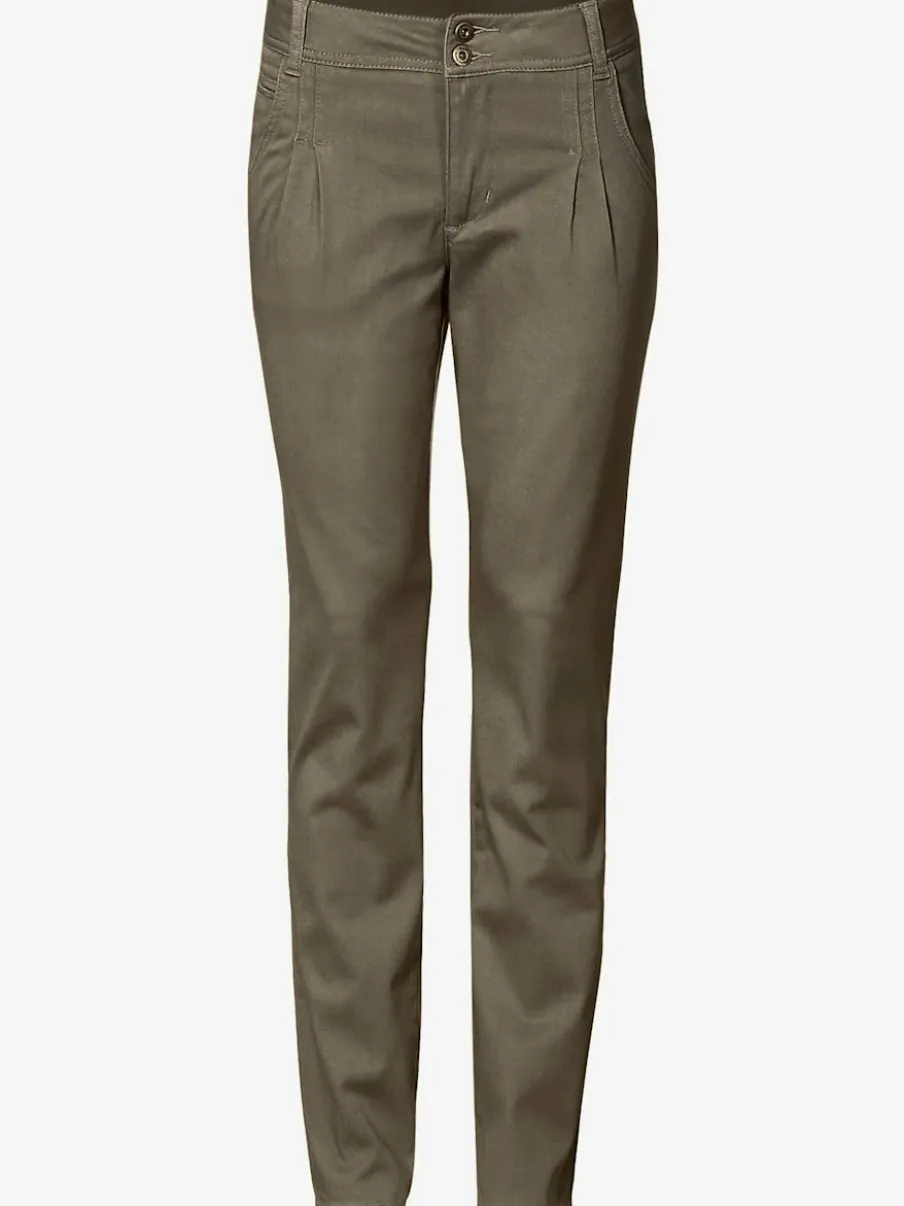 Pantalons chinos confortables avec poches fendues faciles à associer