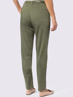 Pantalons chinos extensibles avec ceinture et poches pratiques