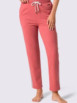 Pantalons confortables en matière sweat avec rayures brillantes
