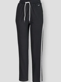 Pantalons confortables en matière sweat avec rayures brillantes