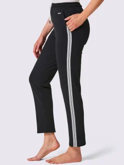 Pantalons confortables en matière sweat avec rayures brillantes