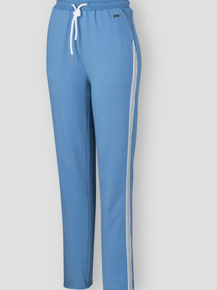 Pantalons confortables en matière sweat avec rayures brillantes