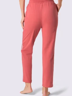 Pantalons confortables en matière sweat avec rayures brillantes