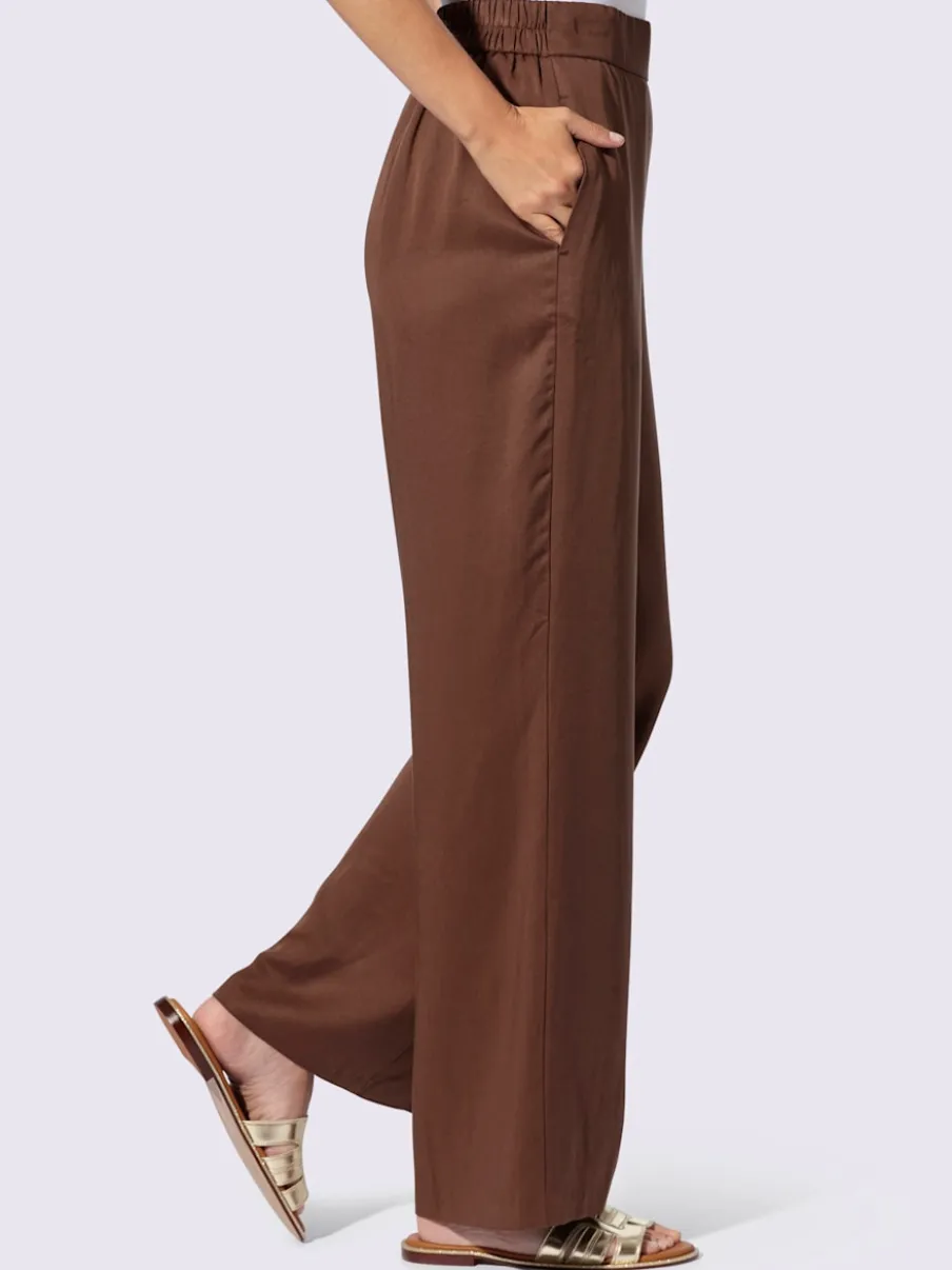 Pantalons confortables à jambes larges avec ceinture élastique