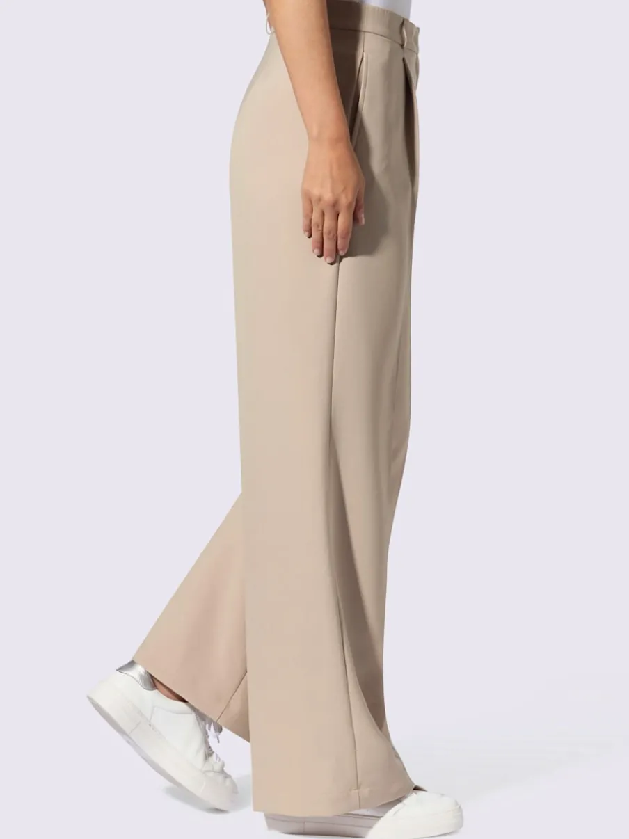 Pantalons confortables à pinces avec poches latérales