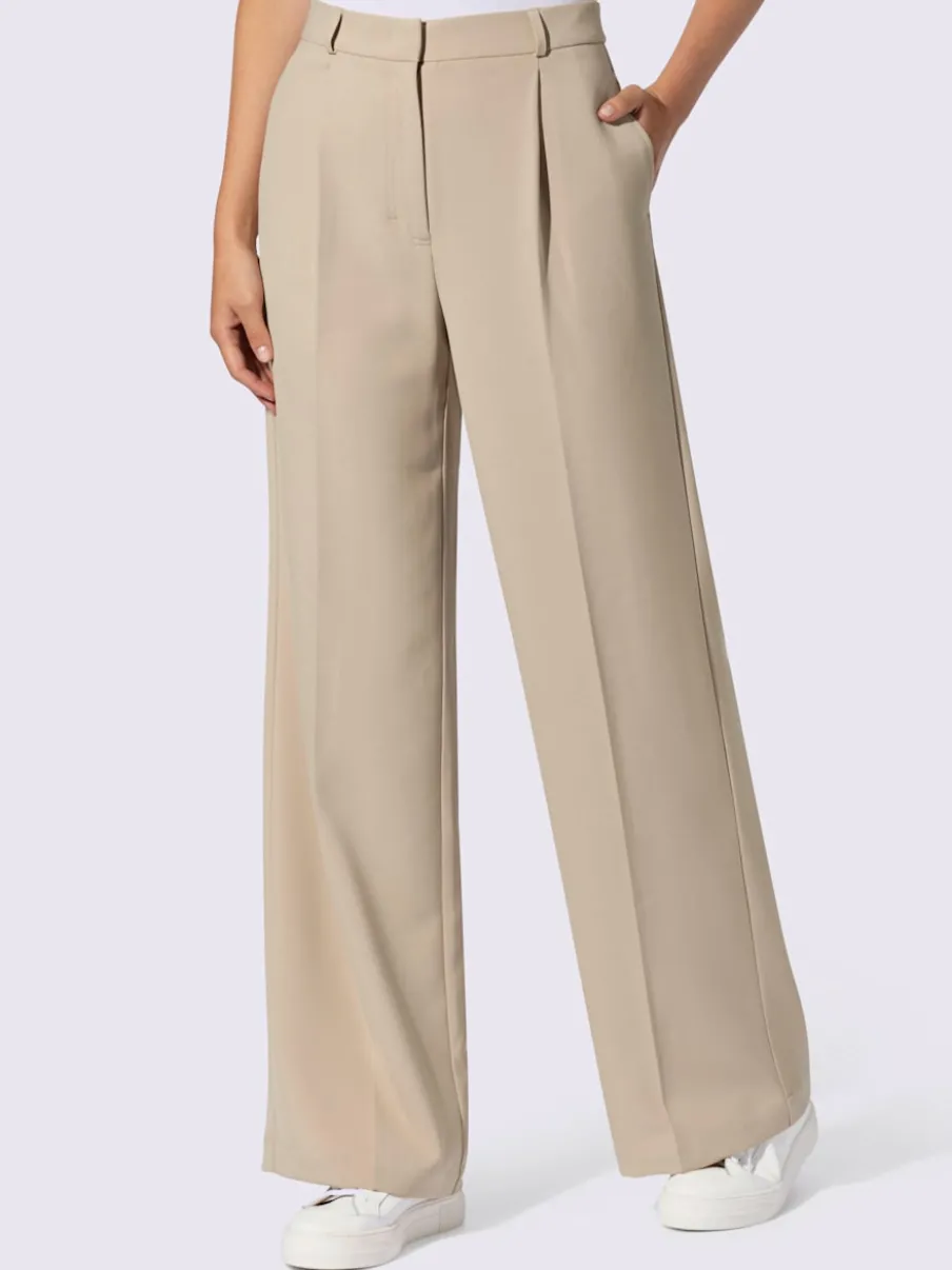 Pantalons confortables à pinces avec poches latérales