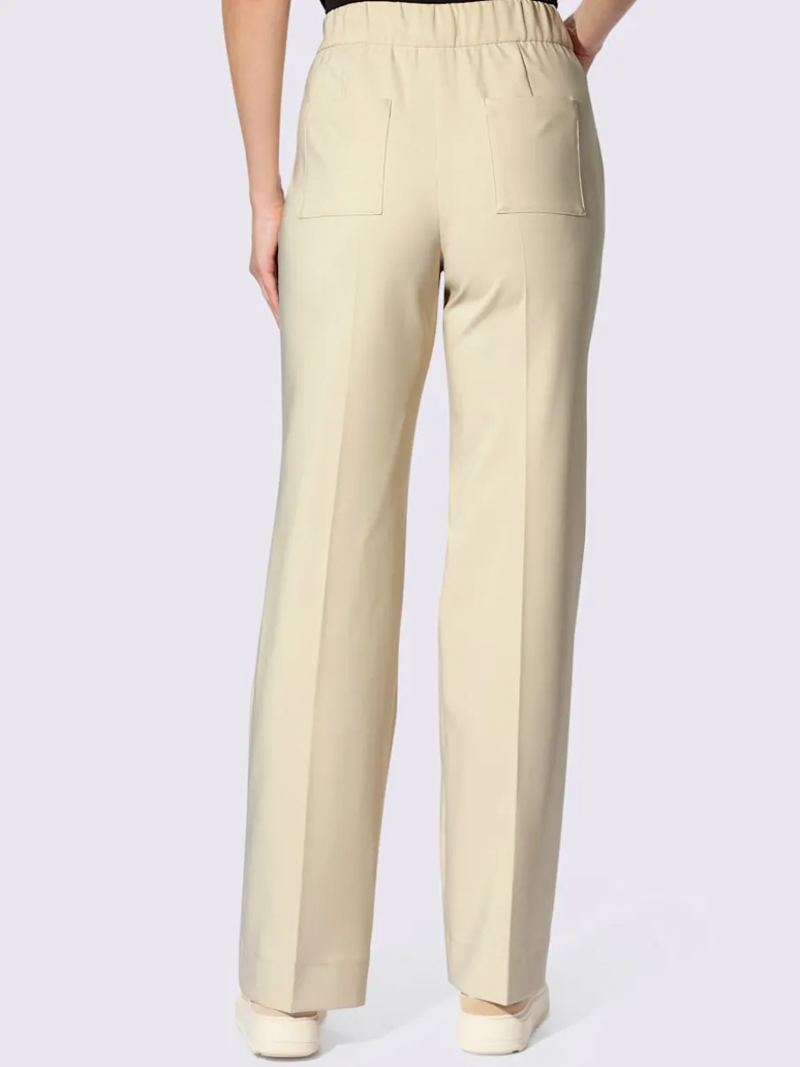 Pantalons confortables à plis et poches latérales