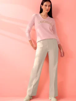 Pantalons confortables à plis et poches latérales