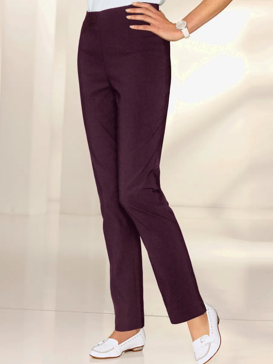 Pantalons costumes conforts avec ceinture élastique invisible