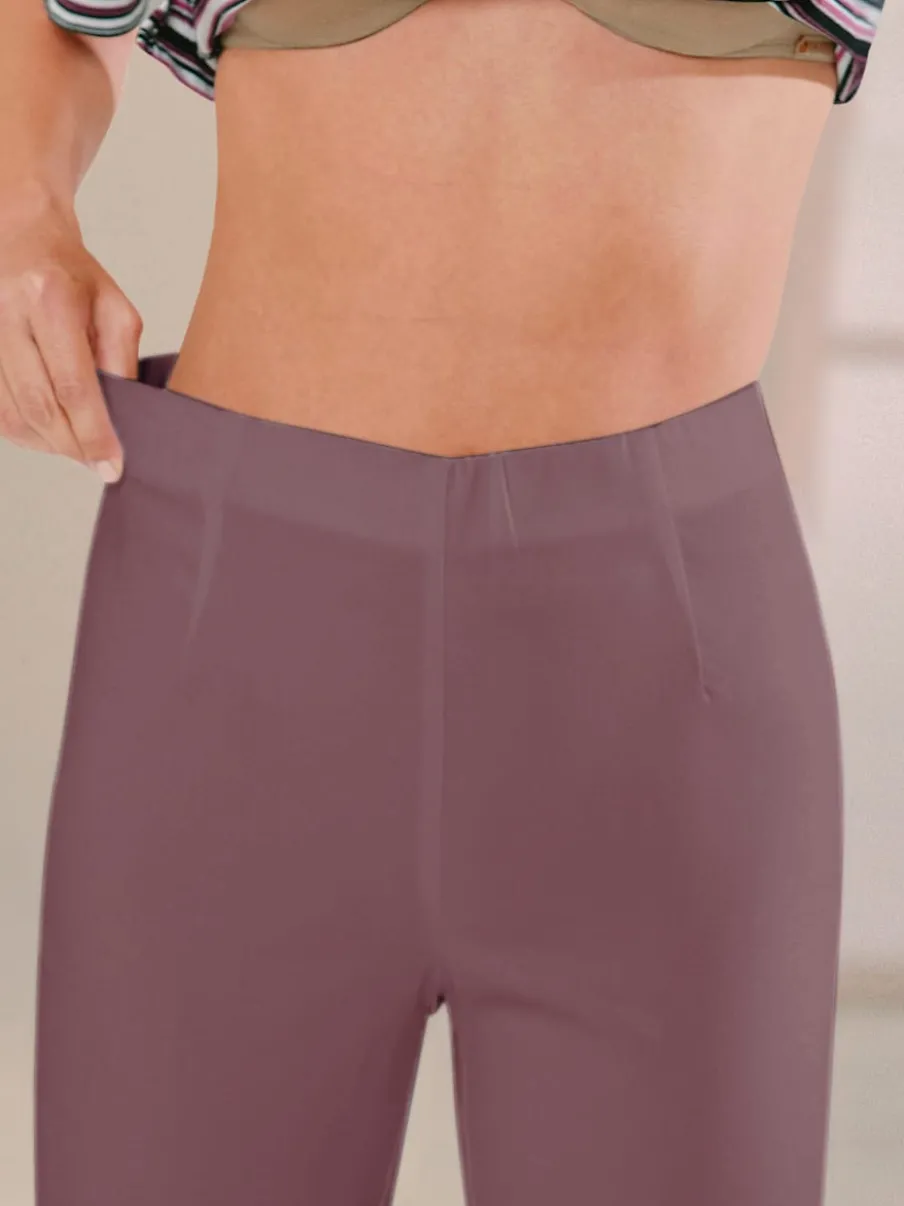 Pantalons costumes conforts avec ceinture élastique invisible