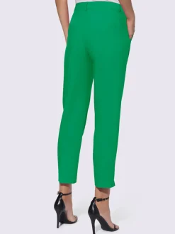 Pantalons coupe 7/8 avec poches et fente décorative