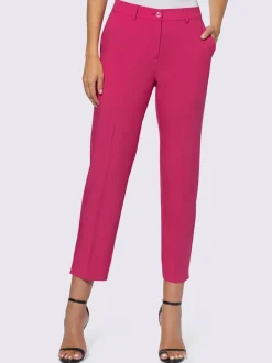 Pantalons coupe 7/8 avec poches et fente décorative